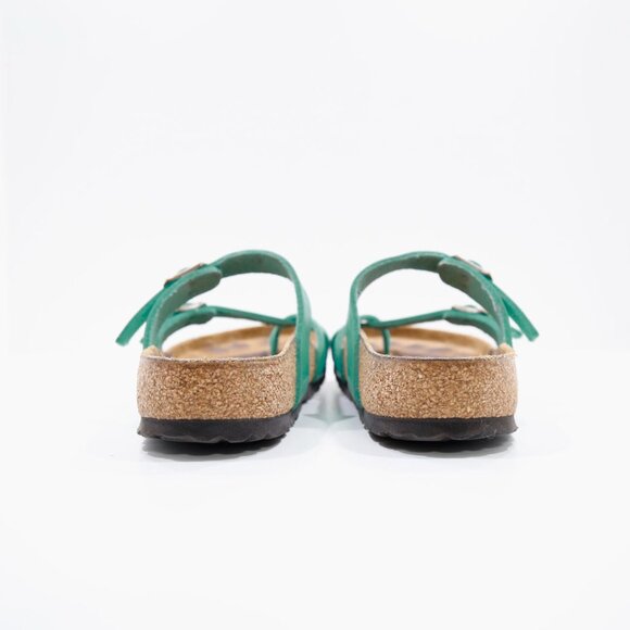 Birkenstock Mayari Green Birkenbuc Lightweight Flat Toe Loop Sandals - Women's 6 - Picture 4 of 7